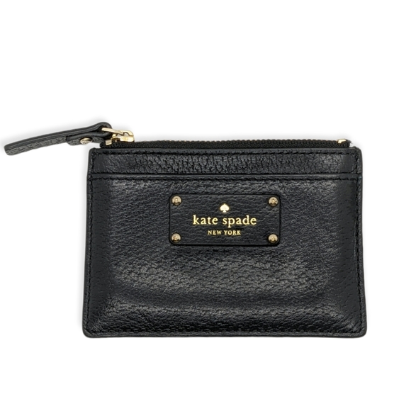 kate spade New York Classic Black Grove Street Adi Card Case and Coin Pouch - Picture 1 of 4
